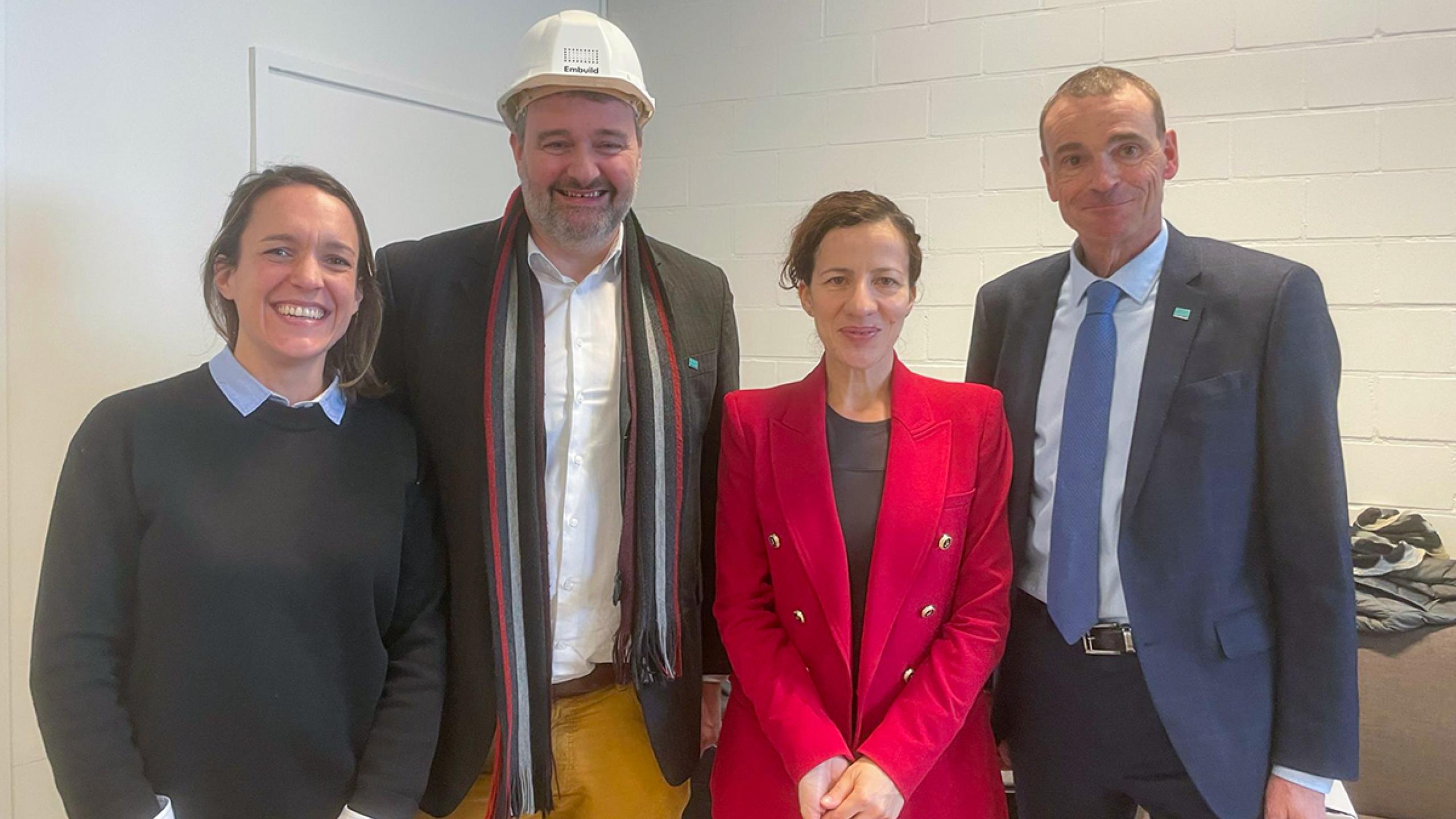 Foto met Marie-Lorraine Bareth, Jan Vochten, Roxana Mînzatu en Christophe Maes